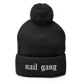 Nail Gang Pom-Pom Beanie