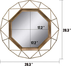 Gold Hexagon Mirror