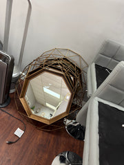 Gold Hexagon Mirror